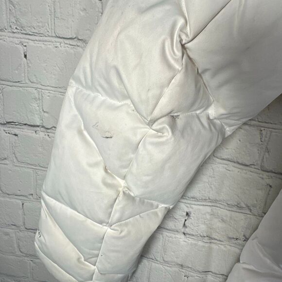 Columbia Jacket Womens Medium White Omni Shield  Hood Full zip Puffer READ - Picture 8 of 14